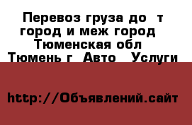 Перевоз груза до 2т город и меж.город - Тюменская обл., Тюмень г. Авто » Услуги   